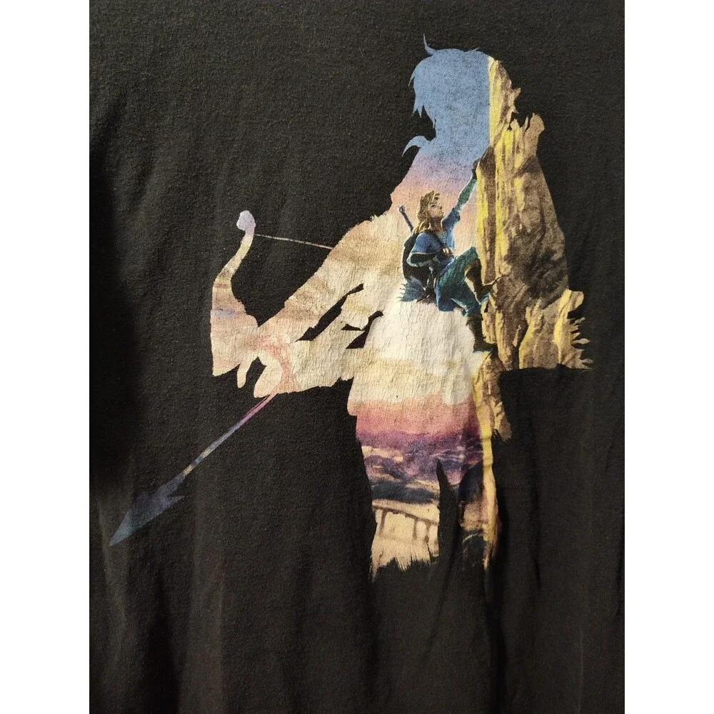 Legend of Zelda T-Shirt Black Adult Size XL Breath Of The Wild Nintendo Link - Picture 3 of 11